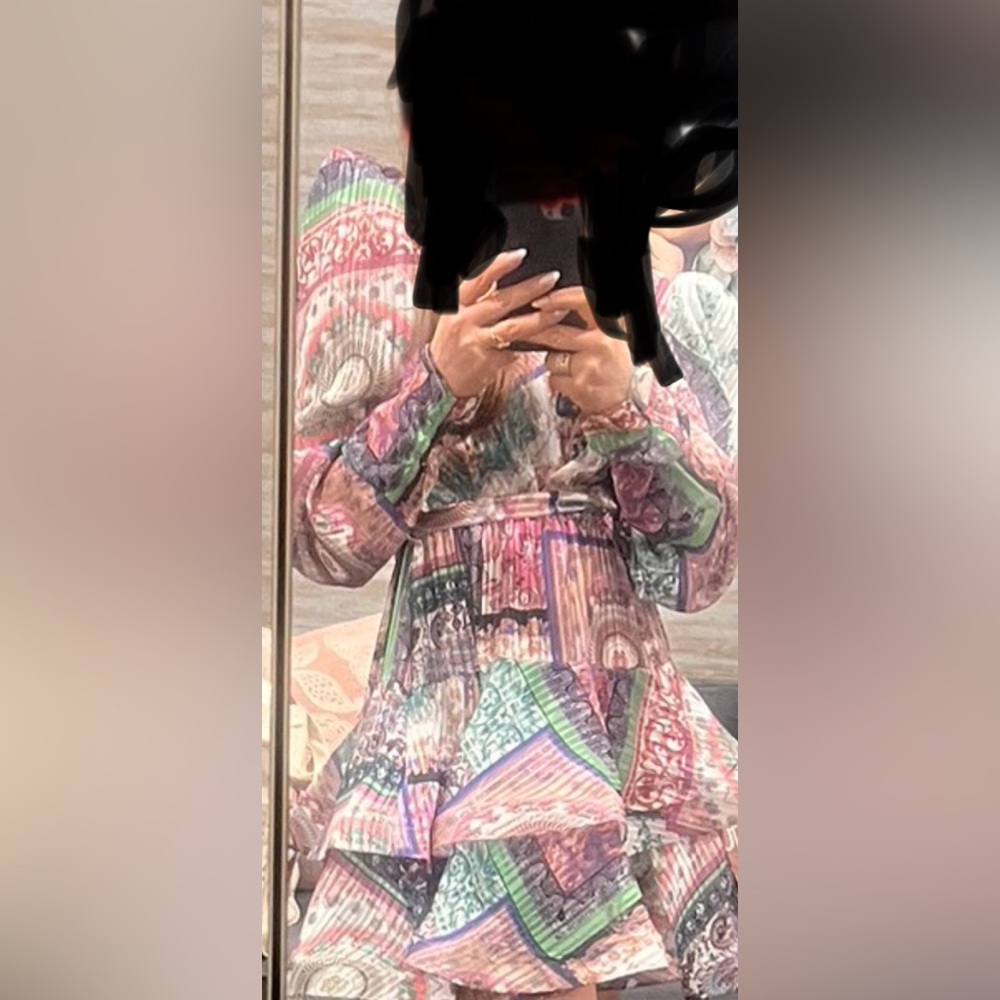 Colorful Patterned Dress - Picture 2 of 5